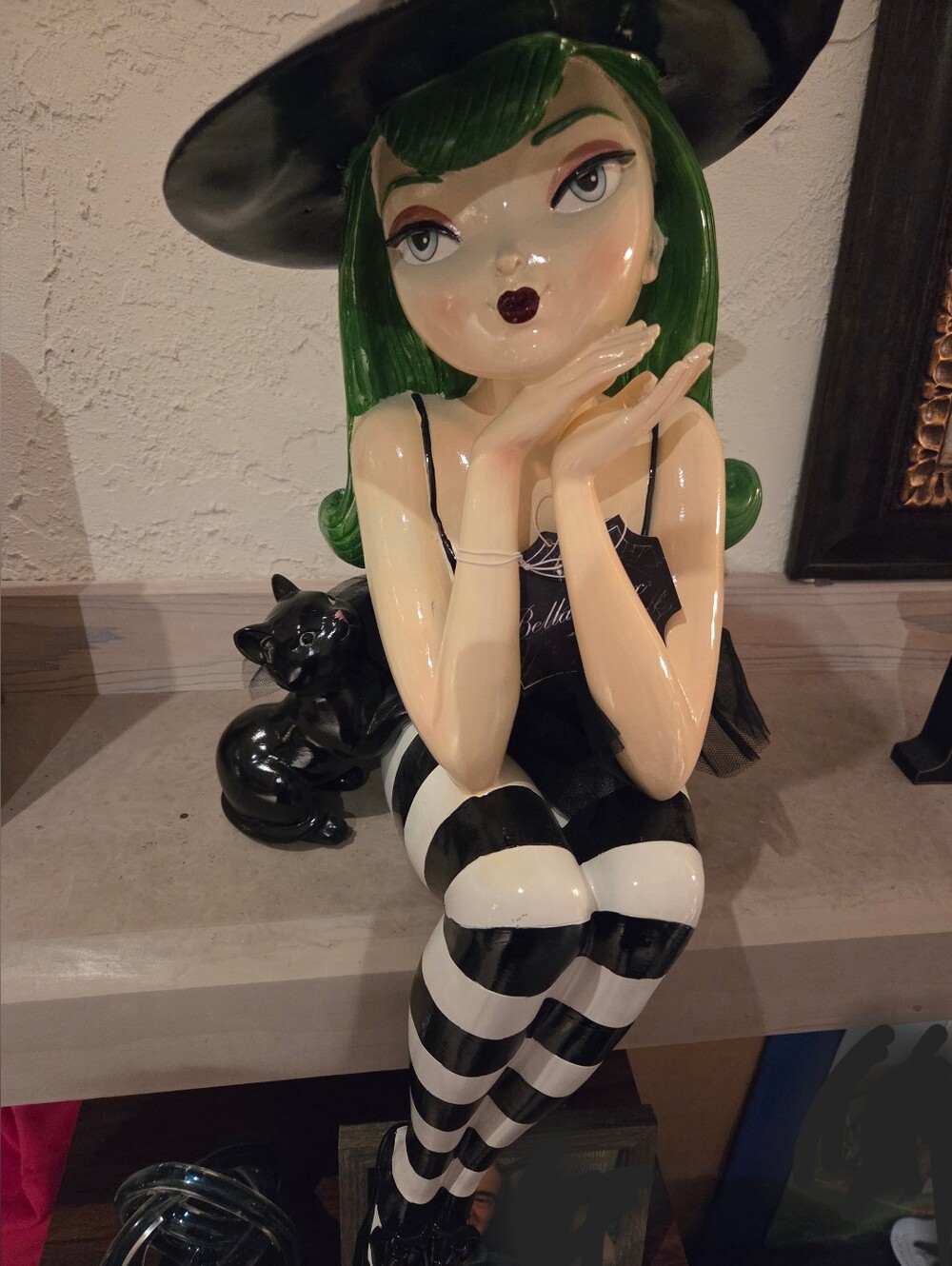 Viral Bella Lux Green Hair Witch with Cat